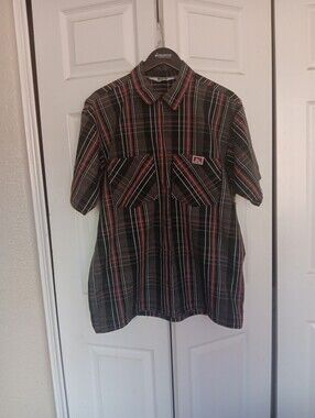 Ben Davis Mens 1/2 Zip Work Shirt Size L